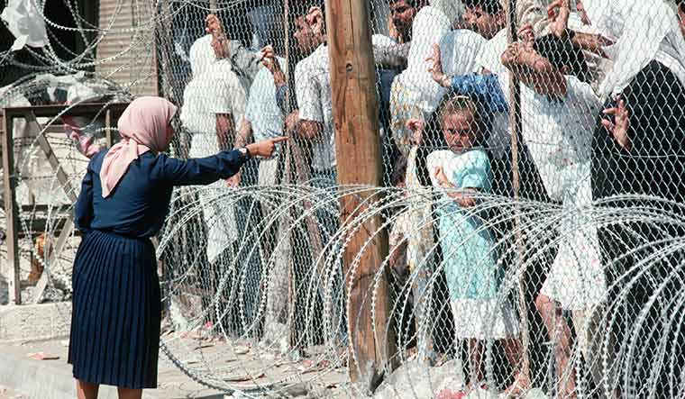 Chronicles of sorrow: A scene from Gaza in 1988 during the first intifada by the Palestinians. Back then, there were Israeli settlers in the Gaza Strip and fights often broke out between the two groups | Getty Images