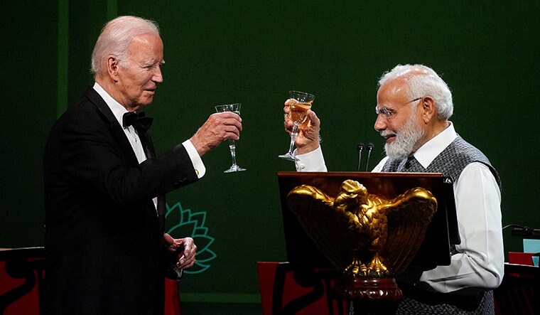 Two to tango: President Joe Biden and Prime Minister Narendra Modi at the state dinner at the White House on June 22 | Reuters