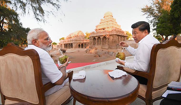 Common ground: Prime Minister Narendra Modi with Chinese President Xi Jinping in Mamallapuram in Tamil Nadu in 2019 | PTI
