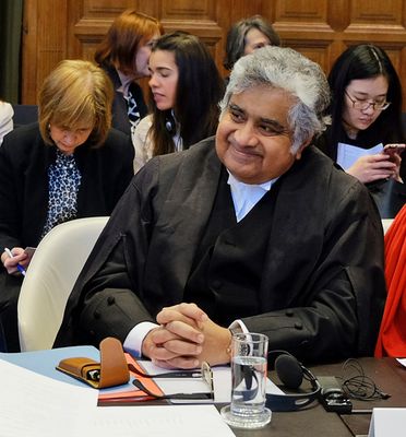 Leading from the front: Senior lawyer Harish Salve, who heads the Indian legal team at The Hague | AP