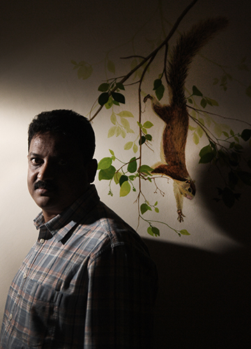 Batting for nature: Sanjay Gubbi, a conservation biologist who has worked extensively in the cauvery wildlife sanctuary, says the plight of grizzled giant squirrels represents a threat to the sanctuary’s entire ecosystem.