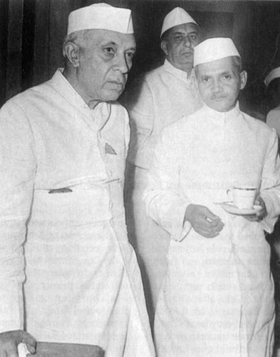 Worthy successor: Lal Bahadur Shastri and Jawaharlal Nehru.