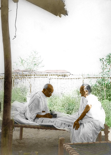 Comrade, companion: Kasturba with Mahatma Gandhi at Wardha, Maharashtra, in January 1938 | Dinodia