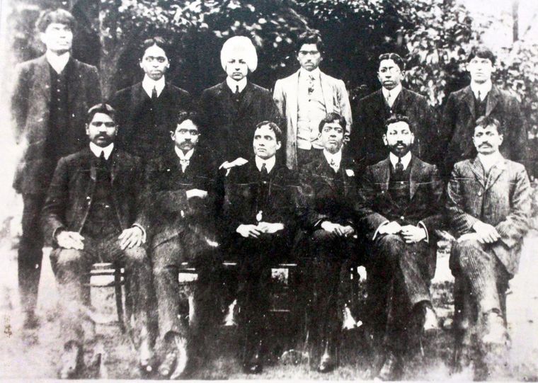 Savarkar (seated, third from left) in London, where he had gone to study law.