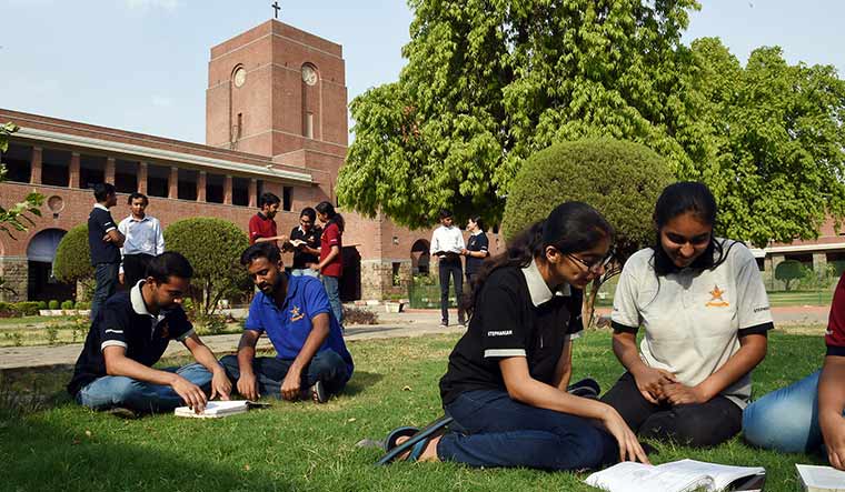 Rich legacy: A file picture of students in St Stephen’s College, Delhi.