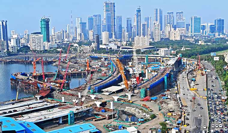 Road to development: An aerial view of the project site at Haji Ali Dargah area.