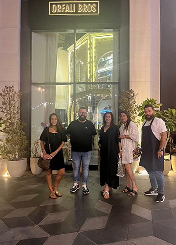 (from left) Avantikka, Mohamad Orfali, who runs the Orfali Bros Bistro, De with friend and Dubai resident Nikku and a server.