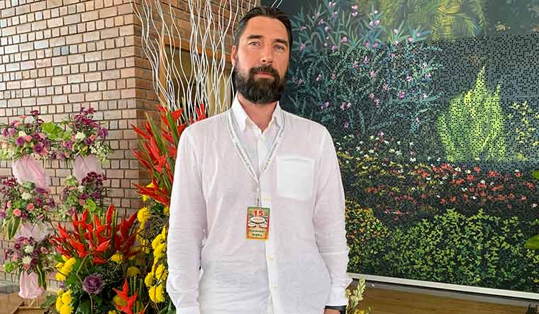 Peace dividend: Ukrainian Transcendental Meditation expert Vadym Bykovets at the Kanha Shanti Vanam ashram near Hyderabad.