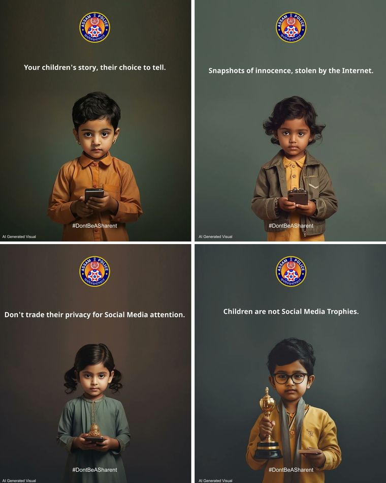 Talking point: Visuals from the Assam Police’s awareness campaign―#DontBeASharent.