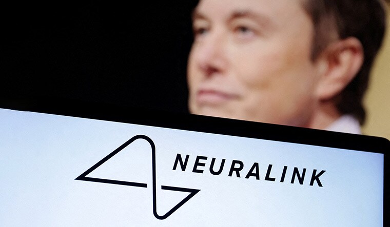 Giant leap: A Neuralink logo featuring Elon Musk | Reuters
