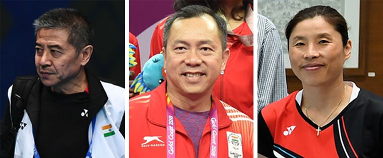 Three foreign coaches—(from left) Mulyo Handoyo (men’s singles), Tan Kim Her (doubles specialist) and Kim Ji Hyun (women’s singles)—left before their contracts ended.