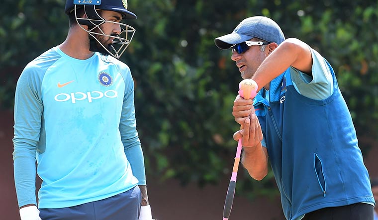 Class apart: Rahul Dravid with T20I vice captain K.L. Rahul | Sajeesh Sankar