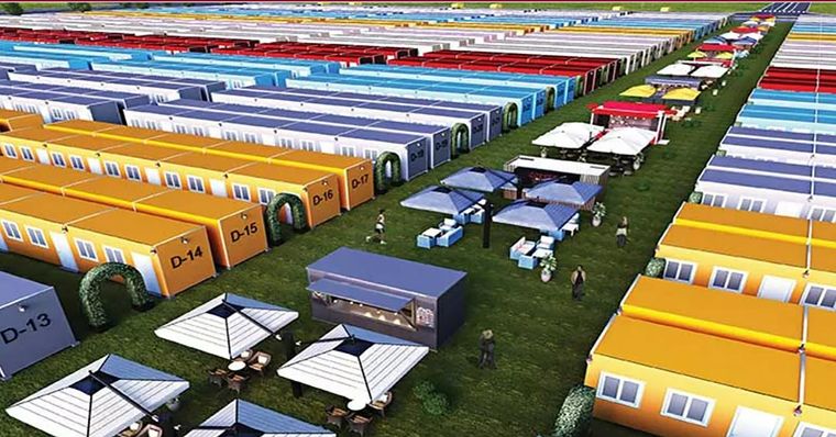 Village blocks: A representative image of fan village cabins | Courtesy Supreme Committee for Delivery and Legacy
