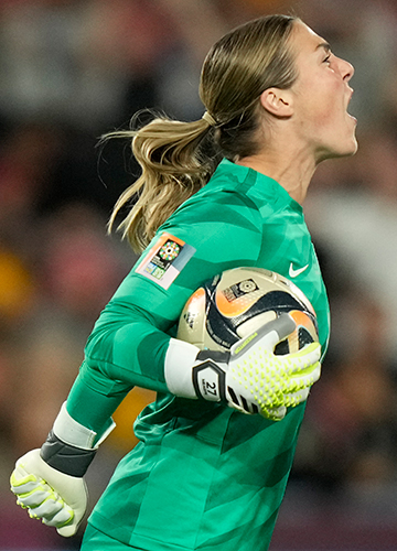 England goalkeeper Mary Earps, whose fans forced Nike to start selling replicas of her shirts | AP