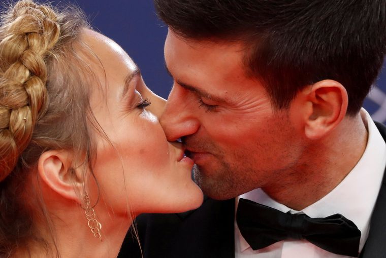 Love all: Djokovic and his wife, Jelena, at the Laureus World Sports Awards 2019 in Monaco | Reuters