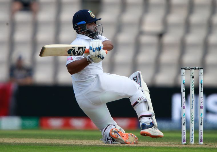 Absent ace: Rishabh Pant during the first WTC final against New Zealand in England; India will miss him and Jasprit Bumrah this time | AP