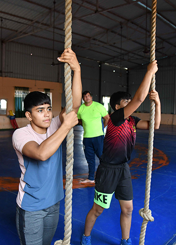 Wrestlers train at Yudhvir Akhada in Sonipat, Haryana | Sanjay Ahlawat