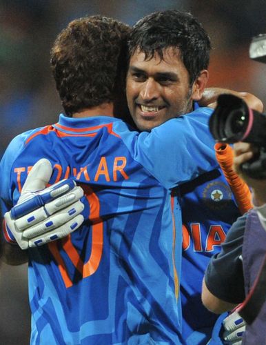 Dhoni after winning the 2011 World Cup final against Sri Lanka | R.S. Gopan
