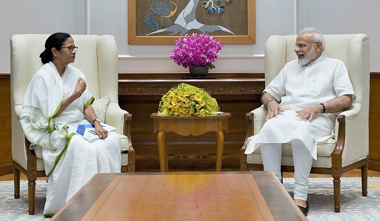 [File] West Bengal Chief Minister Mamata Banerjee and Prime Minister Narendra Modi 