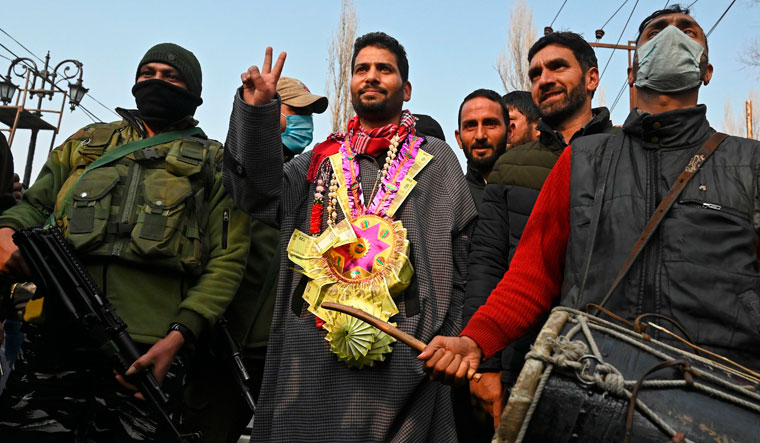New terrains: Aijaz Hussain registered the BJP’s first victory in Kashmir | AFP