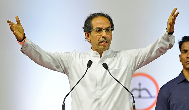 Shiv Sena Chief Uddhav Thackeray during campaign rally in Mumbai. THE WEEK Picture by Amey Mansabdar (Cover option) File Image
