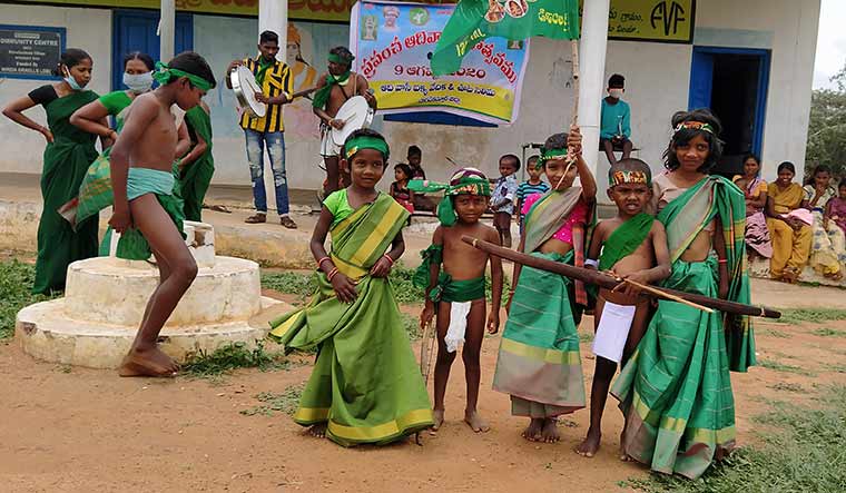 Vulnerable hunters: Children of the Chenchu tribe.