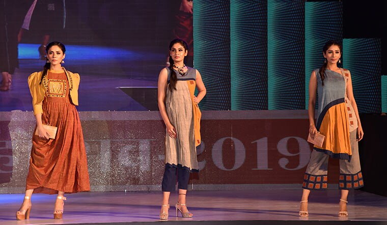 A khadi fashion show in Lucknow in 2019.