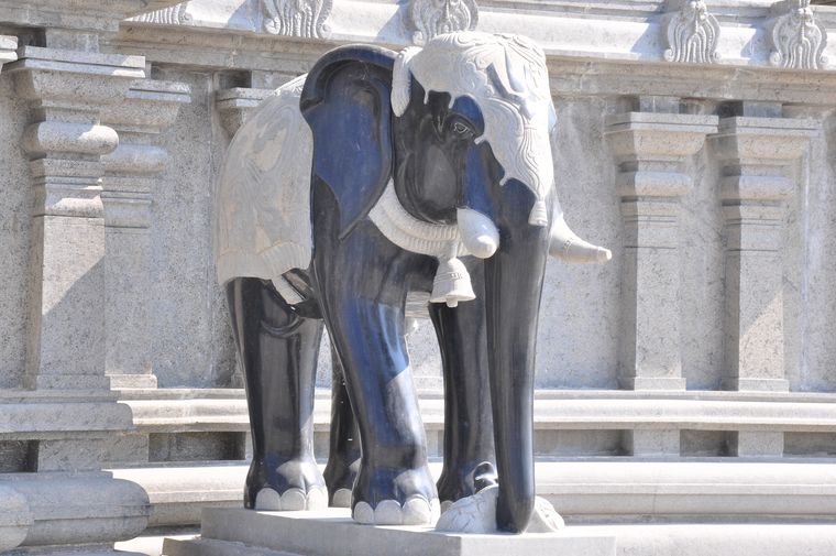 An elephant sculpture outside the complex | P. Prasad