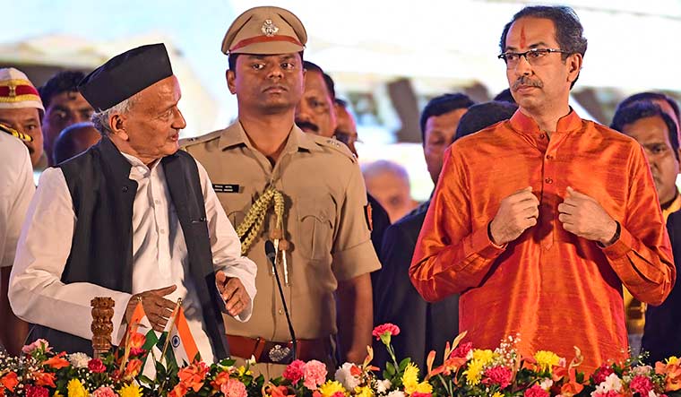 Uneasy relationship: B.S. Koshyari with Uddhav Thackeray | Amey Mansabdar