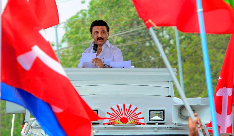 Leading from the front: Stalin at an election rally in Thoothukudi | PTI