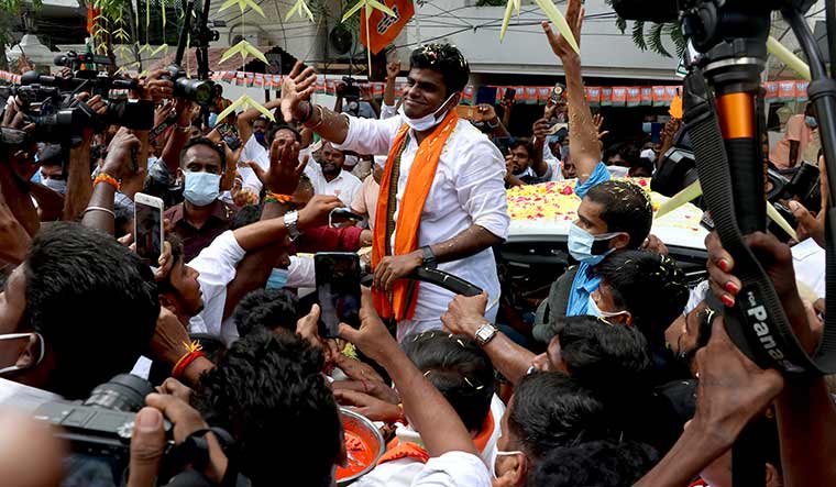 Big challenge: The BJP has entrusted Annamalai to sell its hindutva agenda across Tamil Nadu | R.G. Sasthaa