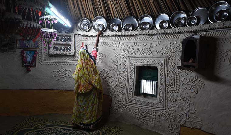 Housing heritage: the interiors of a traditional Bhunga in Banni grasslands.
