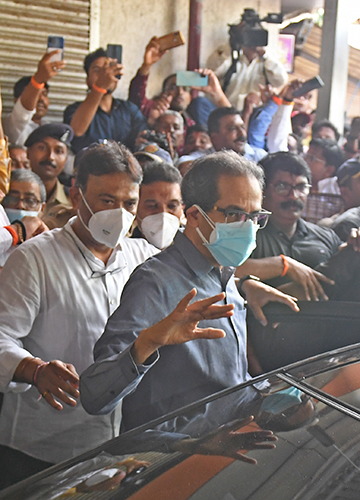 The fight goes on: Uddhav Thackeray at the Shiv Sena Bhavan in Mumbai | Amey Mansabdar