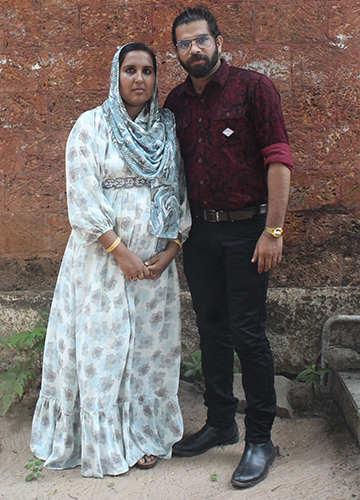 Together in the fight: Rubiya Sainudheen with her husband Shuhaib K.T. | Nirmal Jovial