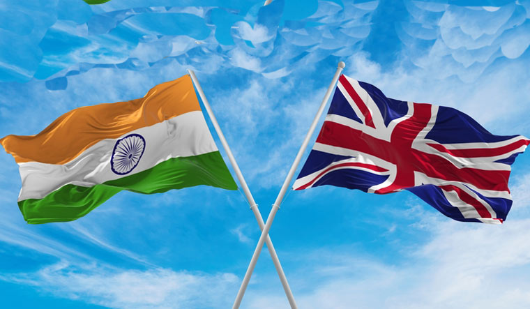 India-Britian-UK-flags---flags-UK-India-flag-shut