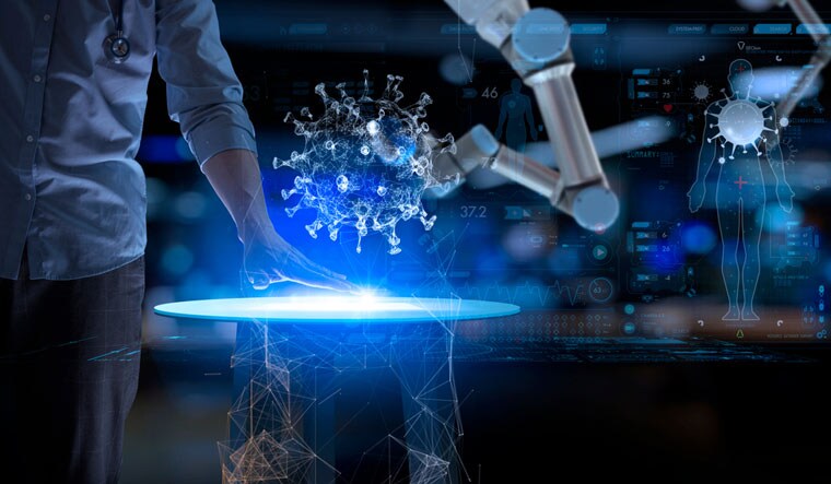 Medicine-doctor-Ai-robotics-research-analysis-Diagnose-covid-19-vaccine-research-laboratory