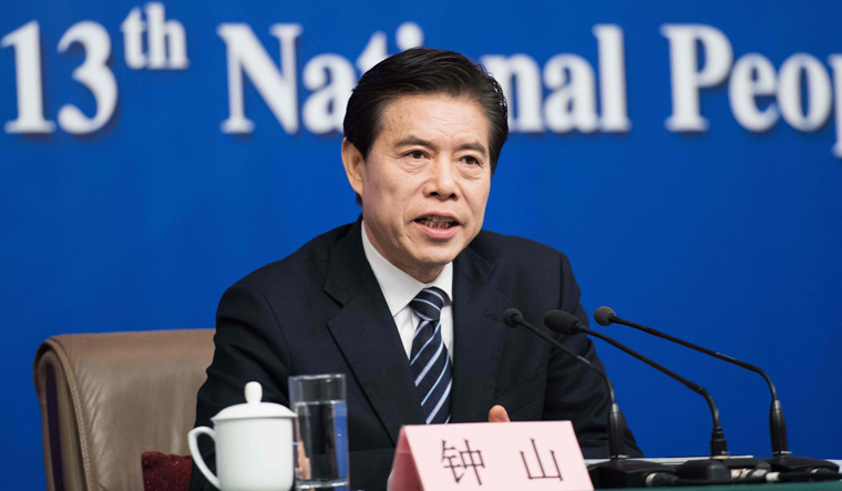 China Commerce Minister Zhong Shan AFP