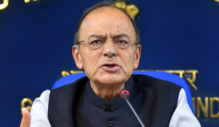 Finance Minister Arun Jaitley speaks during a press conference after a Cabinet Meeting in New Delhi | PTI