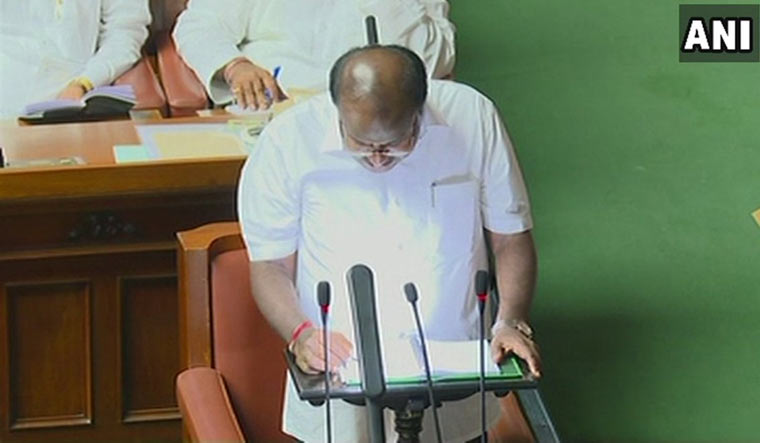Chief Minister H.D. Kumaraswamy present budget in Assembly | ANI