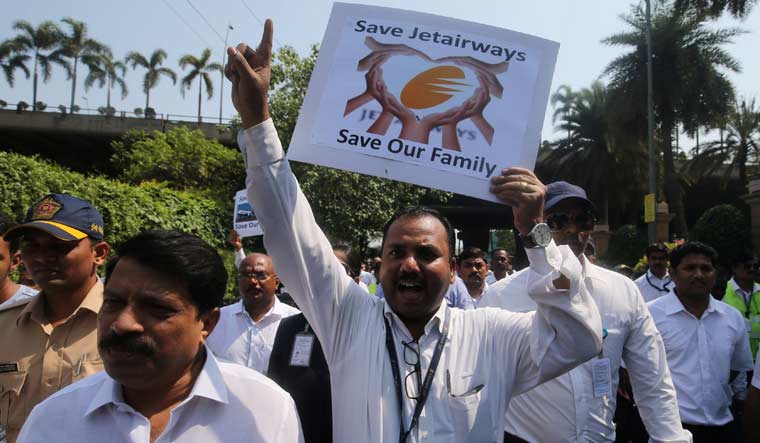 Jet Airways protest Mumbai Reuters