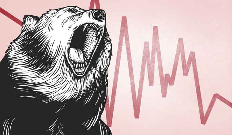 A bear market is a phenomenon in which an index falls more than 20 per cent from a recent high 
