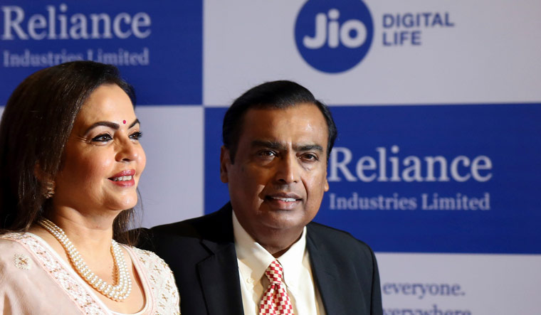 Chairman of Reliance Industries Limited Mukesh Ambani with wife Neeta Ambani | AP