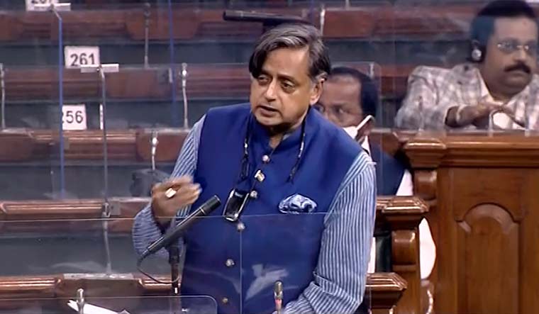Congress MP Shashi Tharoor speaks in the Lok Sabha | PTI