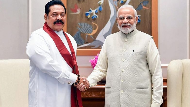 [File] Prime Minister Narendra Modi with his Sri Lankan counterpart Mahinda Rajapaksa | PTI