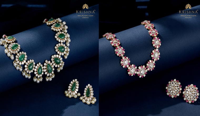 Craftsmen At Krishna Jewellers Pearls And Gems Offer Jewellery Designed Elegantly With Precious