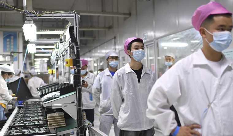 Virus Outbreak China Foxconn iPhone Factory