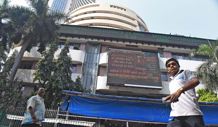 The 30-share BSE Sensex surged 497.06 points or 0.67 per cent to hit all-time high of 74,373.88.