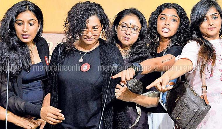 Actors Padmapriya, Parvathy, Revathy, Rima Kallingal and Ramya Nambeesan during a press meet in Kochi on Saturday | Manorama