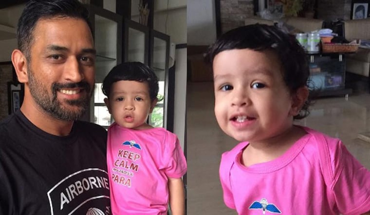 (File) MS Dhoni with daughter Ziva