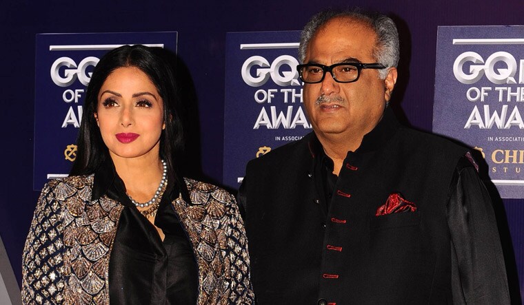 [File] Sridevi and Boney Kapoor | AFP